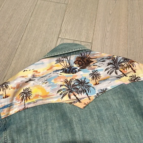 Le Superbe Surf Cowboy pearl snap Size 8/M - Picture 8 of 9